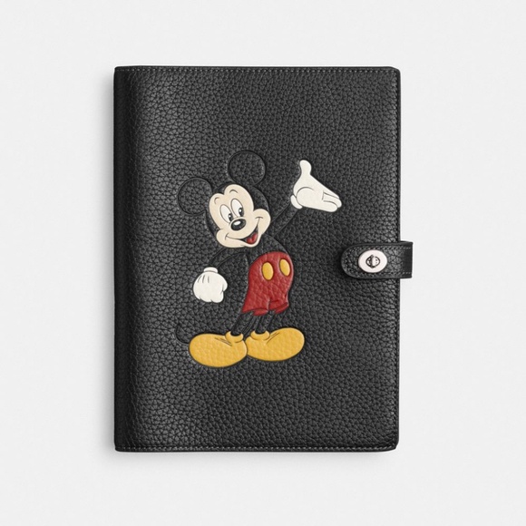 Disney X Coach Notebook In Regenerative Leather With Mickey Mouse - Picture 2 of 6